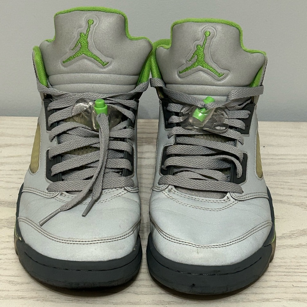 jordan 5 sliver green bean
